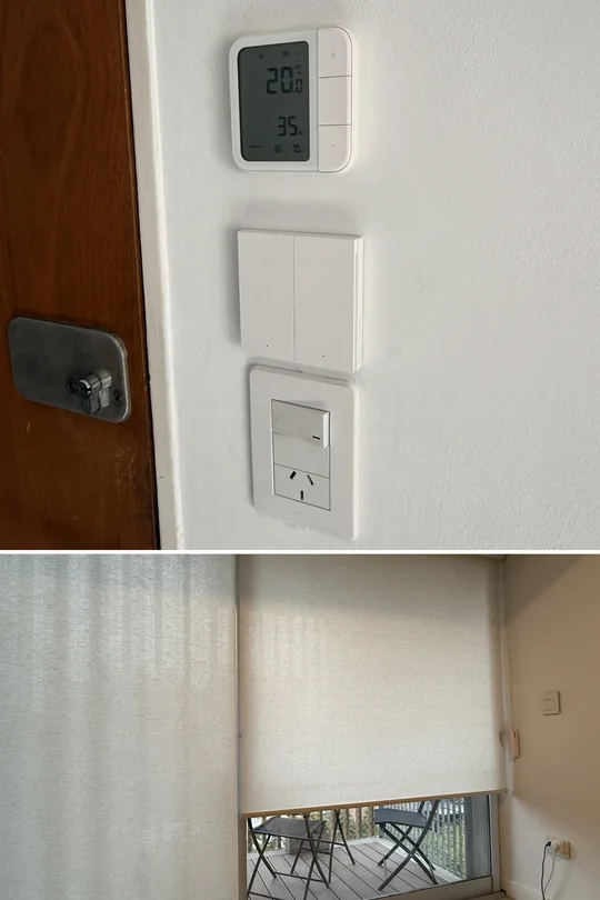 Instalación de Central de Clima/AA Aqara W100 y control de cortinas roller con interruptor inalámbrico doble con motores a batería Aqara Roller Shade Driver E1